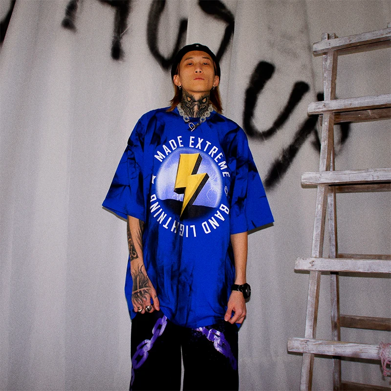 

UNCLEDONJM 2020 Summer Men T shirt O-neck Men T shirt Loose Hip hop Tops Tees Streetwear Short Sleeve T shirts ME-347