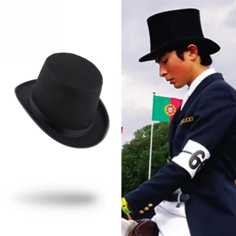

New Men Women Magician Hat Black Top Hat Jazz Hat Halloween Party Costume Props