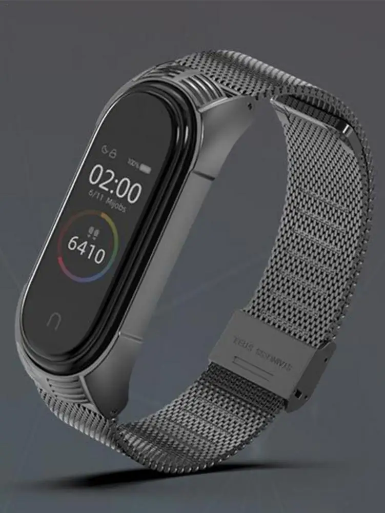 Сменный ремешок для mi Band 4 металлический Xiao 3 World NFC lan браслет на запястье