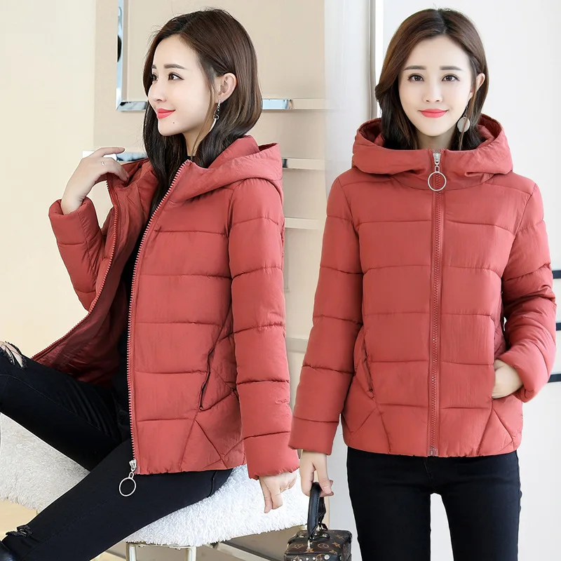 

200 Middle-aged Women's Plum Mom down Feather Cotton-padded Clothes Winter Plus-sized Large Size Cotton Coat Women's Short Small