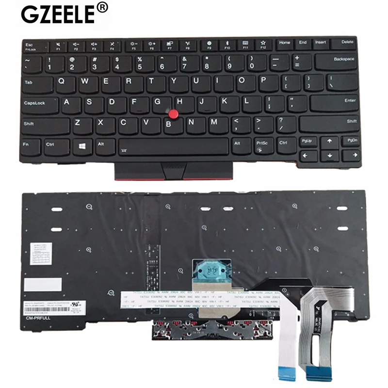 Клавиатура с подсветкой на английском языке для Lenovo Thinkpad E480 E485 L480 L380 T490 E490 E495 L490 T495