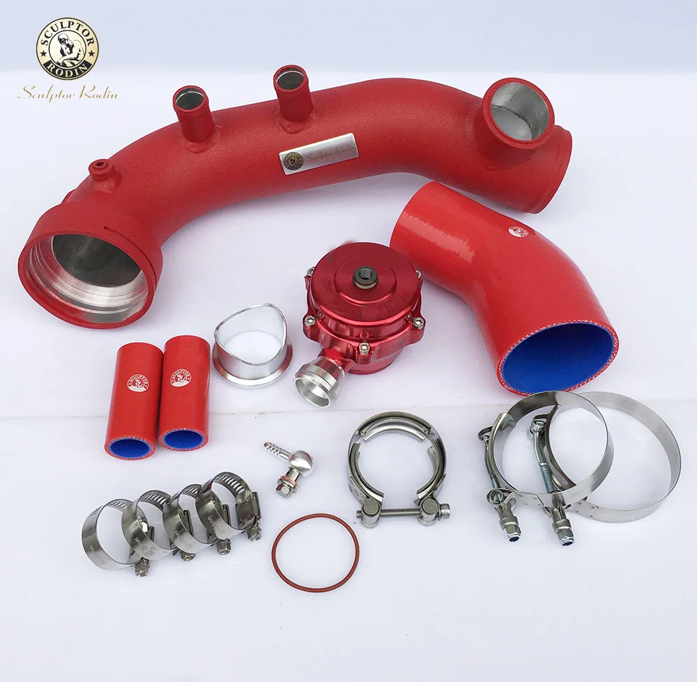 charge pipe N54 135i 335i 3.0T charge pipe 135i 335i 335xi 335is E81 E82 E87 E88 E90 E91 E92 E93 charge pipe kit+BOV QR50MM red