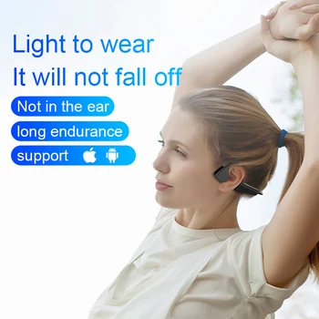 

V11 Bone Conduction Headphones wireless Bluetooth Earphone Sports earbuds IP56 Headset Stereo Hands-free with microphone