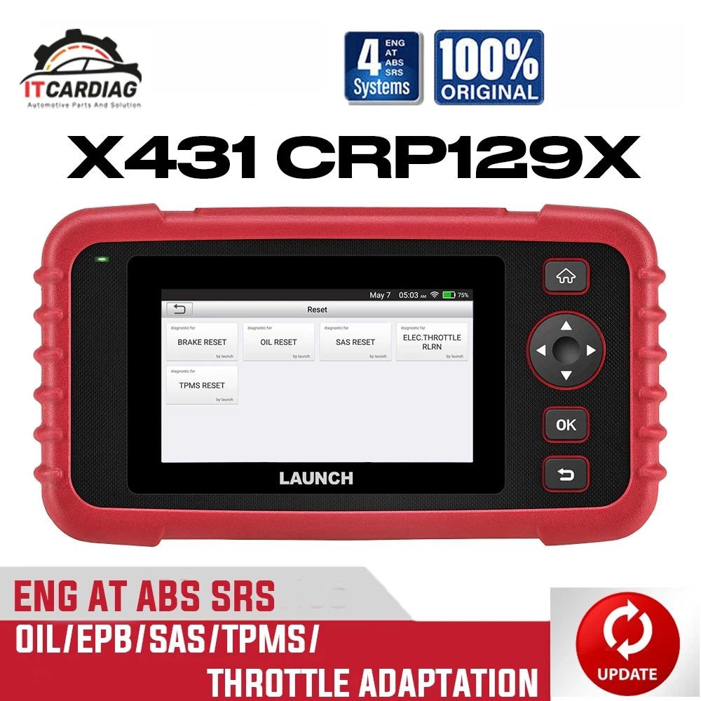 

LAUNCH X431 CRP129X OBD2 Auto Code Reader Car Diagnostic Tool with Reset Diagnostic Scanner for Car Engine ABS SRS AT PK CRP129