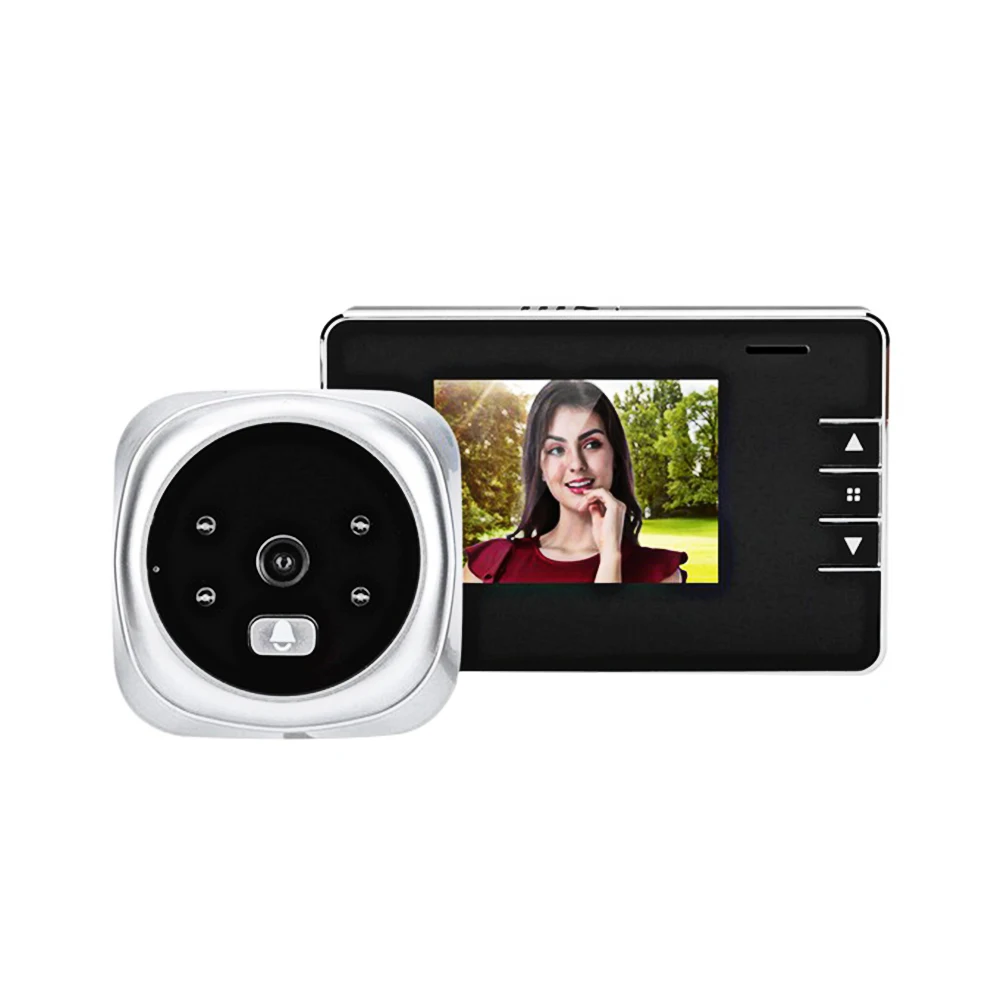 2.8 inch LCD Screen Digital Doorbell Camera Night Vision Viewer Smart Electronic Video Door Bell Peephole Outdoor Door Eye