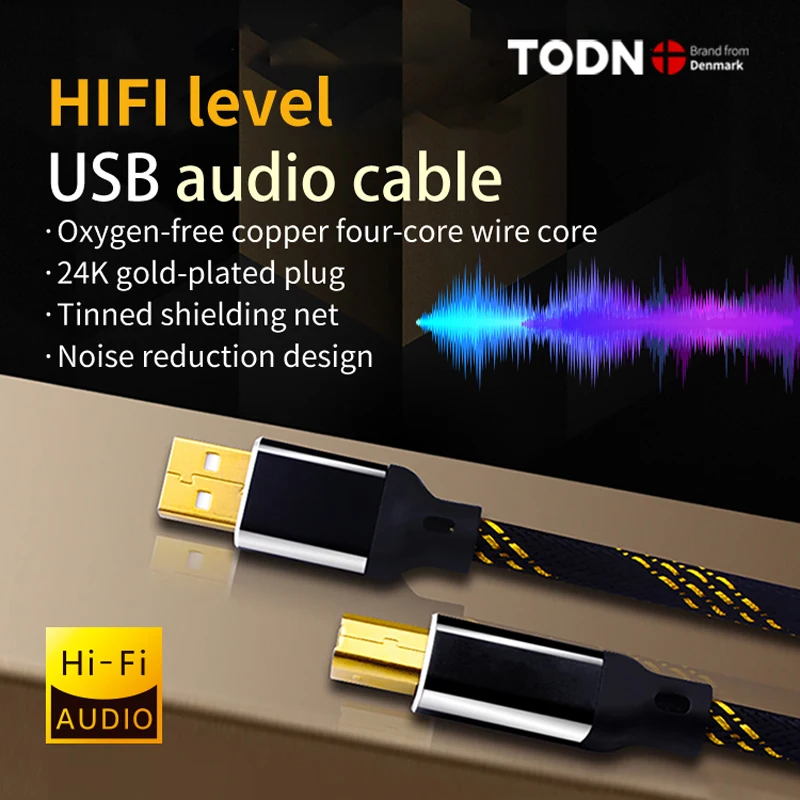 Cabo de Dados Hifi Usb Dac A-b Alpha Occ Digital ab Audio a para b High End tipo a para tipo b Cabo de Dados Hifi - Image 3