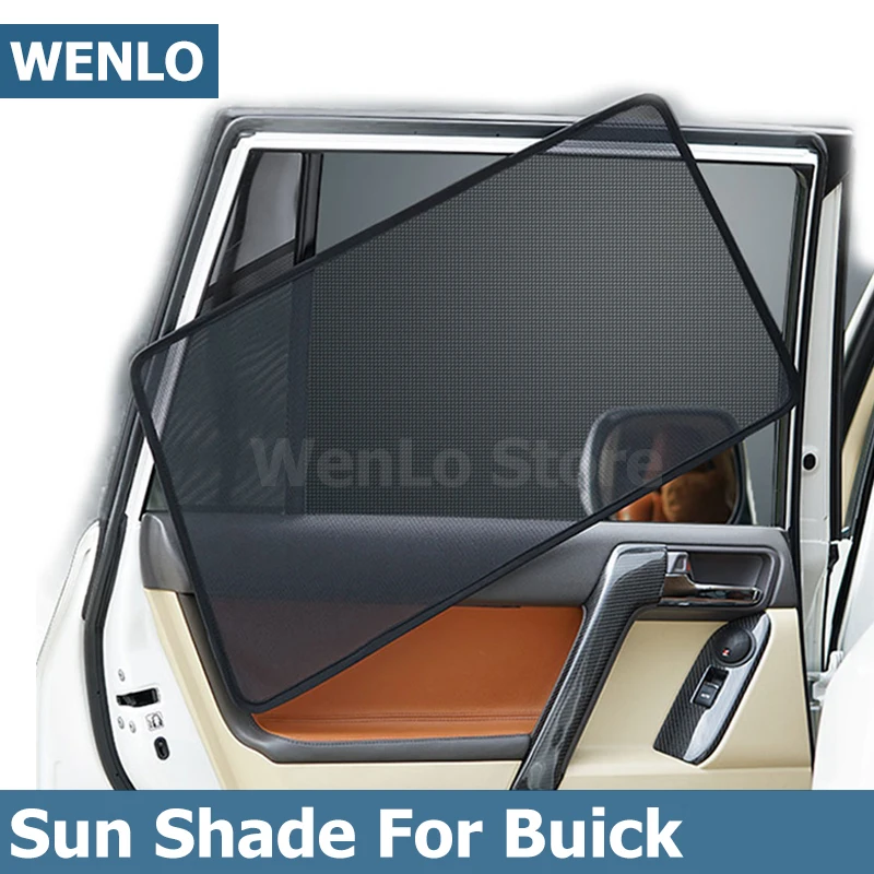 Best Price WENLO 4Pcs Magnetic Car Side Window Sunshade For Buick Enclave Encore Excelle GT GX XT GL6 GL8 Larcosse Regal Verano GS Sunshade