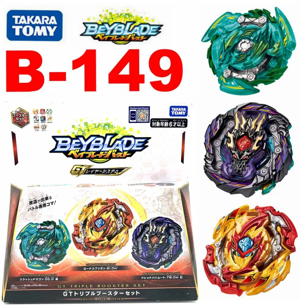 100% Оригинальный takara Tomy Beyblade rafaga de GT B149 тройной комплект senor Spriggan с la caja Original|Волчки|