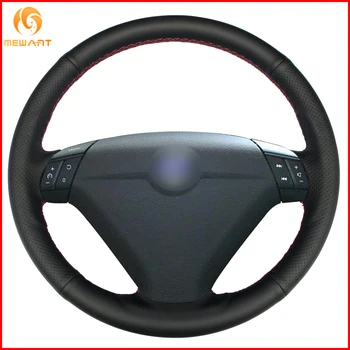 

MEWANT Black Genuine Leather Car Steering Wheel Cover for Volvo S80 2004 2005 XC70 2004-2007 Interior Accessories Parts