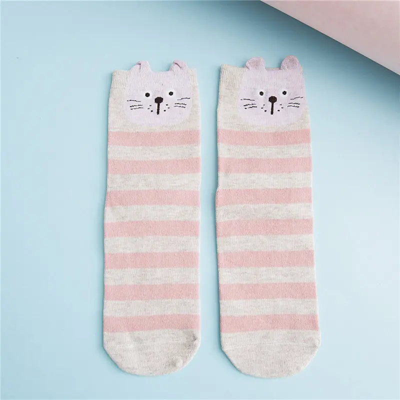KingDeng Зима Держать Теплые Носки Для Женщин Kawaii Забавный Милый Носок Для Девочек Harajuku Мультфильм Розовый Носок Модный Дизайн Уличная Одежда