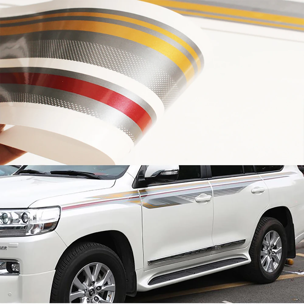 

Auto DIY Styling Decals Stripes Car Body Stickers Vinyl Films for Toyota Land Cruiser LC200 2017 2018 2019 2020 Sticker Cover