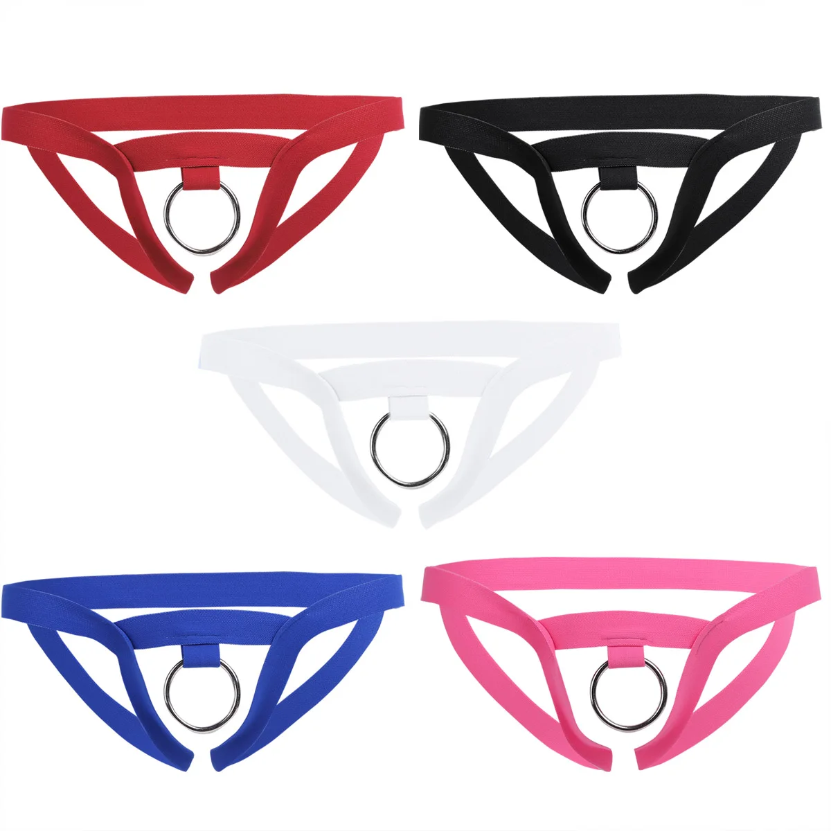 Men Lingerie Sex Gay Male Panties Crotchless G-string Open Butt Bondage Gear Pouch Sissy Penis Underwear Underpants with O-Ring