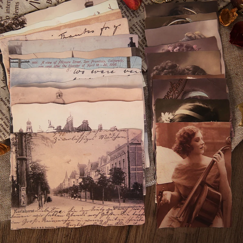 DIY Scrapbooking Accessories Vintage Old Time Material Paper DIY Scrapbook Junk Journal Base Collage Diary Happy Plan Gift wrapping Decoration material paper