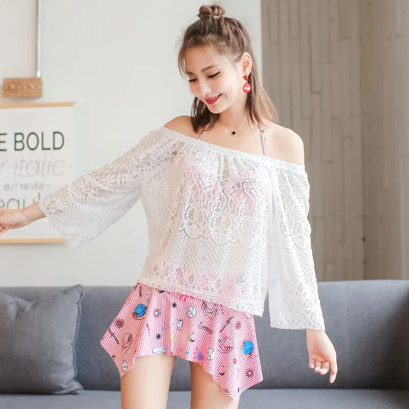 

2018 New Style Korean-style Three-piece Set Bathing Suit Women's Fashion-Bikini Bathing Suit with Cover Swimwear