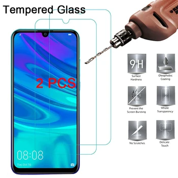 Перейти на Алиэкспресс и купить 2 шт закаленное стекло для Huawei Y6 2019 Y5 Pro Защитная пленка для экрана для Huawei Y9 Y7 Prime 2019 HD двойное защитное стекло 9 H