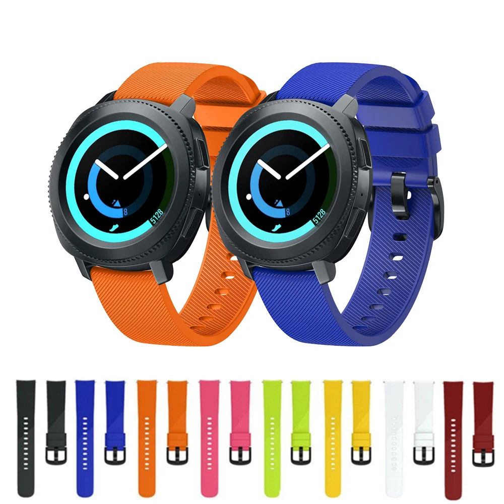 

20mm Watch Strap Silicone For Samsung Galaxy Watch 42mm gear s2 frontier Band Strap Smart Bracelet Sport Replacement Accessories
