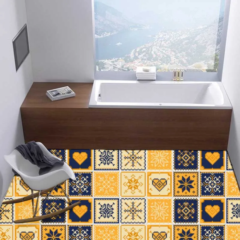 20 шт., имитация плитки, простой европейский стиль, наклейки для дома, наклейки на стену, сделай сам, водонепроницаемые, маслостойкие, плитка для ванной, кухонные наклейки