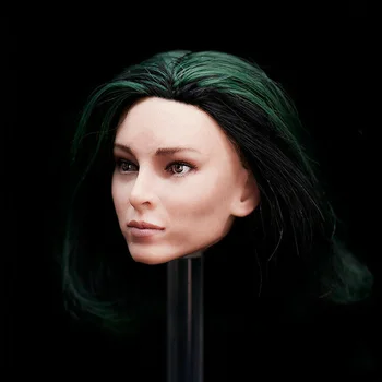 

1/6 pvc Model Beauty Girl Head Sculpt with Plaited Hair HSD 001 Emma Dumont Europe Head Carved Model for 12'' Action Figure Body