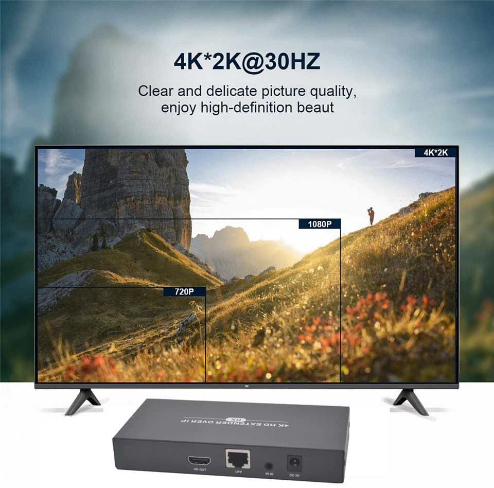 2020 Best 150m H.265 4K HDMI Extender Over IP