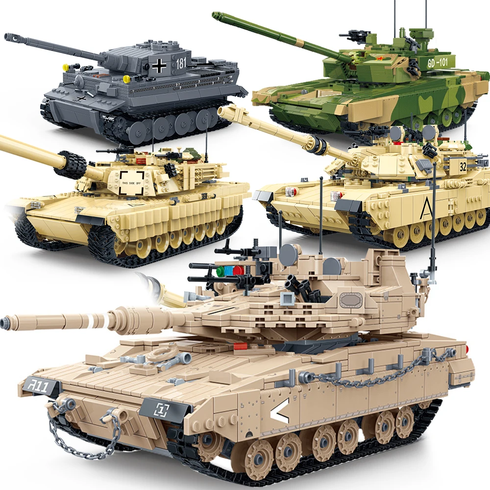 GUDI военный автомобильные майки m1a2 немецкие модели строительные блоки наборы