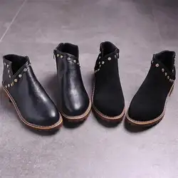 Для женщин насосы Роскошная Дизайнерская обувь каблуке рабочие кожаные ботинки высокое качество 2019 новый черный Повседневное модная