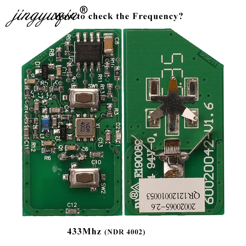 JINGYUQIN 315MHZ / 433MHZ REMOTE KEY CONTROL  FOR CHERY A3 A5 TIGGO FULWIN COWIN EASTER 2 BUTTONS CAR KEY FOB WITH 9CN BLADE