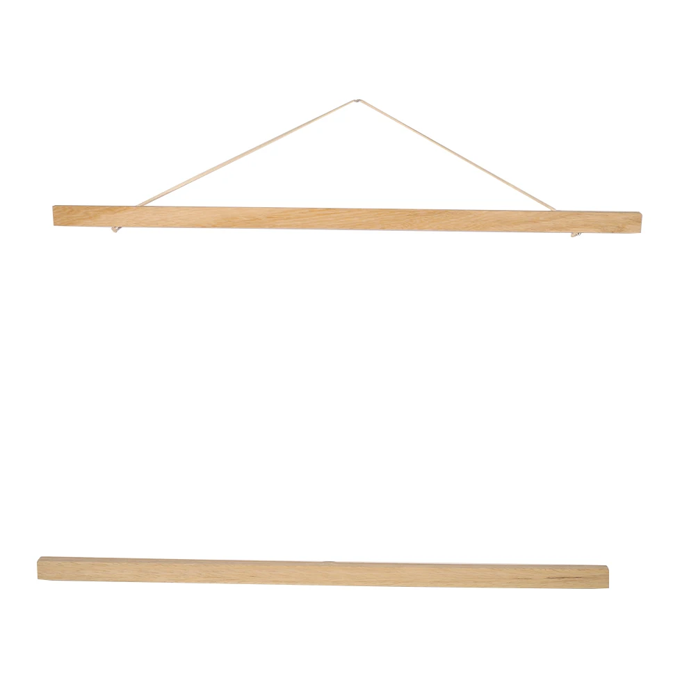 #*Cheap Modern Magnetic Wooden Hanger Photo Frame DIY Poster Scroll Prints Artwork Hanger Craft Frame White Wood 21cm 30cm 40cm 50cm