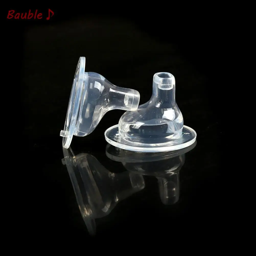 2PCS Hot Sell Baby Feeding Tools Silicone Duckbill Pacifier Wide Caliber Nipple Safety High Quality Safe material