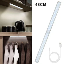 LED Light Rechargeable USB Cabinet Bottom Light Motion Sensor Wardrobe Night Light Wardrobe Cabinet Kitchen