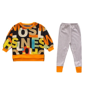 

Baby Girl Autumn Clothes English Graffiti Suit Toddler Girl Fashionable Sweater + Leggings 2pcs/Set Children's Casual Clothing