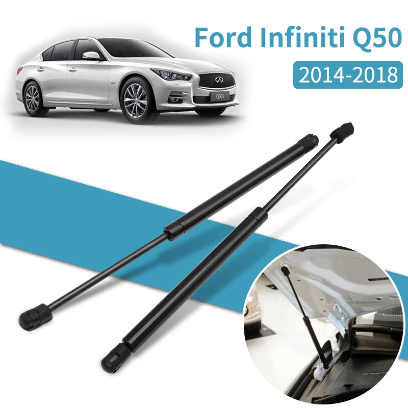 

2pcs Front Bonnet Hood Lift Support rod Engine Cover Hydraulic Gas Spring Strut Rod For 2014-2018 Infiniti Q50/PM3369,6547046A0A