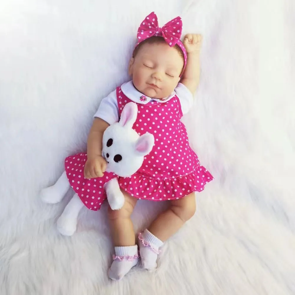 Кукла Avani "eve' Reborn новорожденный Спящий ребенок куклы реалистичные детские куклы мягкие виниловые Детские куклы для подарков - Цвет: little bunny(red)