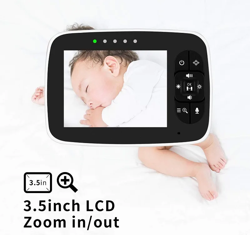 Monitor de Alta Resolução do Bebê Infravermelha sem Fio Monitor de Sono do Bebê com Câmera Monitor Visão Noturna Remota Pan-tilt-zoom 3.5 Mod. 89989 3 monitor de sono do bebê com câmera remota pan-tilt-zoom