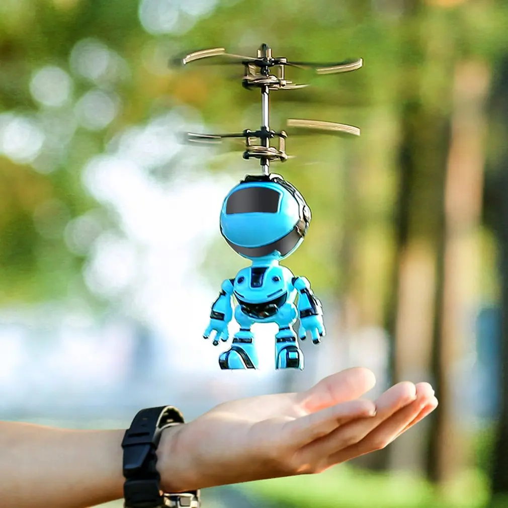 

Light Suspension Robot Rechargeable Flying Vehicle Luminous Mini Fly Hand Flashing Induction Kids Aircraft Child Sensing Toy