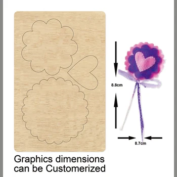 

Love flower wooden die metal cutting dies for scrapbooking suitable for common die-cutting machines 2020 New cutting die
