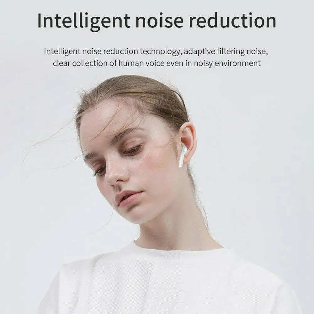 Wireless Earphones Mini Bluetooth Headset TWS Earbuds Stereo Music with Mic Charging Box for Android iPhone Samsung Phones