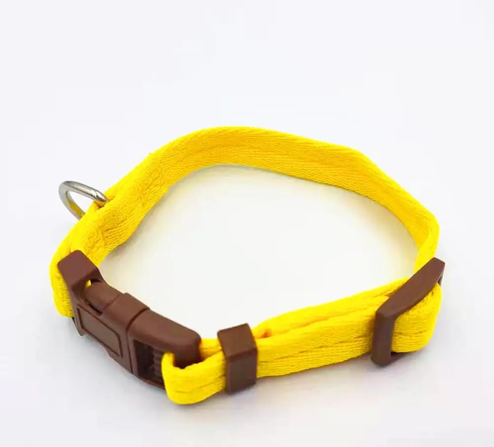 Collar ajustable con pequeñas huellas para mascotas, nailon, poliéster, suministros para cachorros y gatos, 7 colores