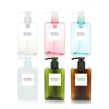 

Hand Sanitizer Bottle Disinfectant Separate Bottle PETG Press Quartet 100ml-650ml Emulsion Bottle Transparent Pink Brown