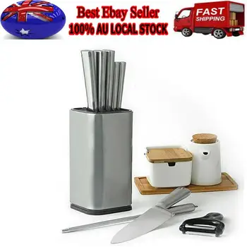 

Cutter Holder Storage Rack Stainless Steel Multi-Function Cutter Storage Shelf for Home Kitchen Restaurant