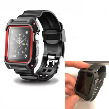 

case strap For Apple Watch band apple watch 5 4 3 band iwatch 42mm/38mm 44mm 40mm correa pulseira Protective cover