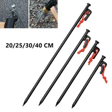 

20/25/30/40cm Metal Tent Beach Canopy Camping Stakes Peg With Rope Ground Nail Steel Outdoor Hiking Traveling Tent Accessories
