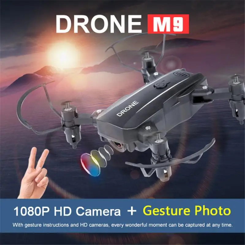 Best Drone 4K With HD Camera WIFI 1080P Camera Follow Me Quadcopter FPV Smart Drone Long Battery Life Altitude Hold RC M9