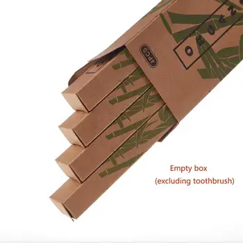 

10PCS Empty Natural Bamboo Toothbrush Kraft paper box Wood Toothbrushes case Eco-Friendly products wholesale
