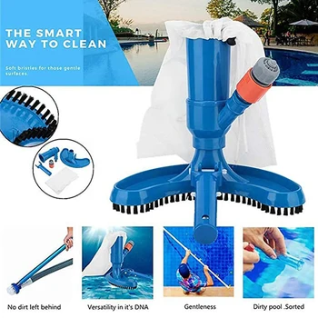 

Durable Convenient Vacuum Brush Hose Connector Cleaning Set Swimming Pool SPA Underwater Cleaner Easy Install L9