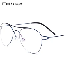 Титановые очки с оправой из сплава, мужские легкие женские очки для близорукости, оптические оправы, корейские Безвинтовые очки