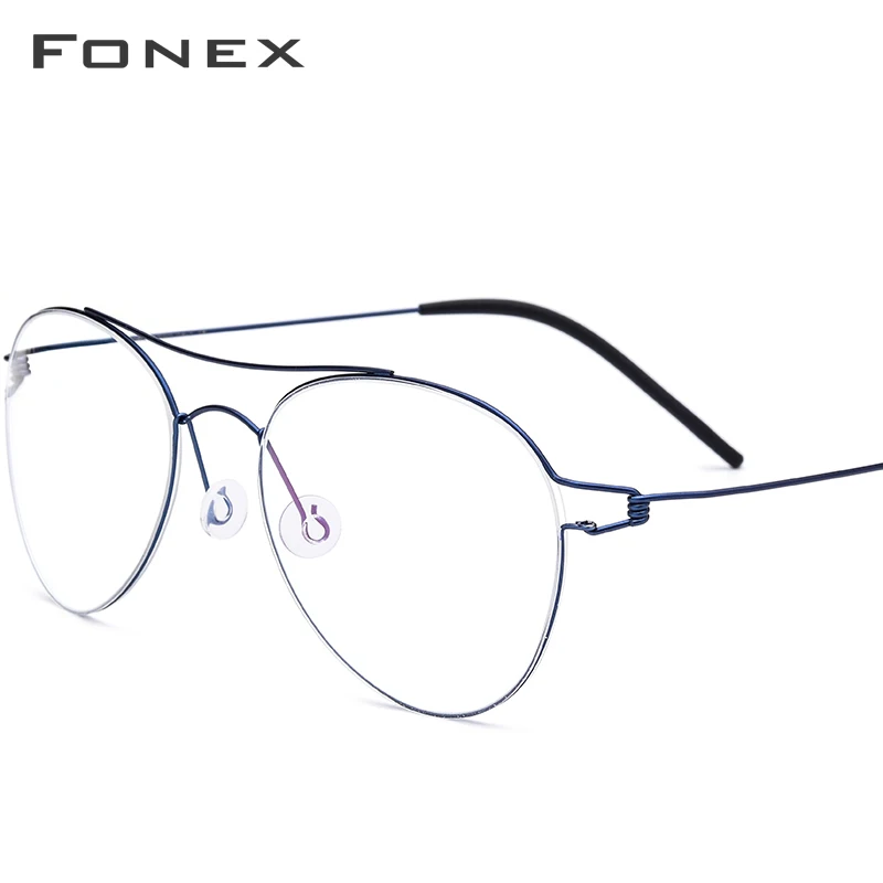 

Titanium Alloy Glasses Frame Men Light Weight Women Pilot Prescription Eyeglasses Myopia Optical Frames Korean Screwless Eyewear