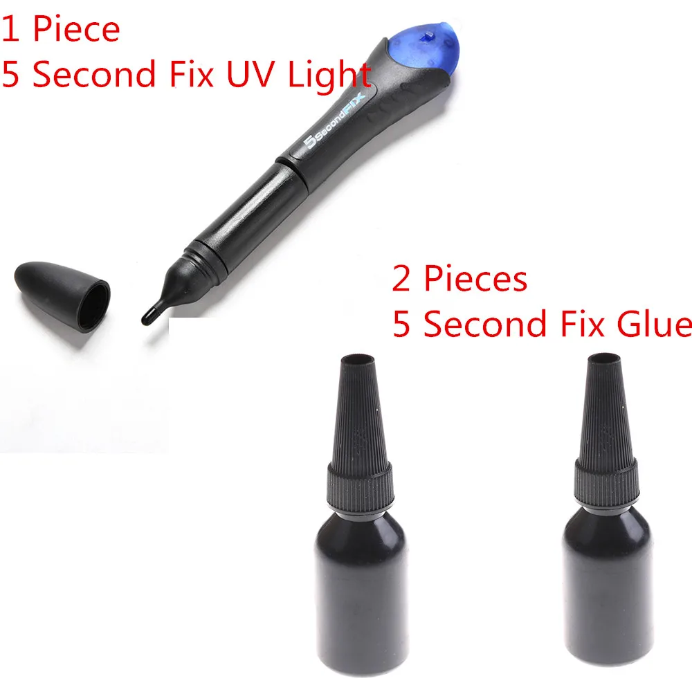 

1PCS 5 Second Adhesive Artifact Uv Glue Pen with 2PCS 5 Second Fix Glue