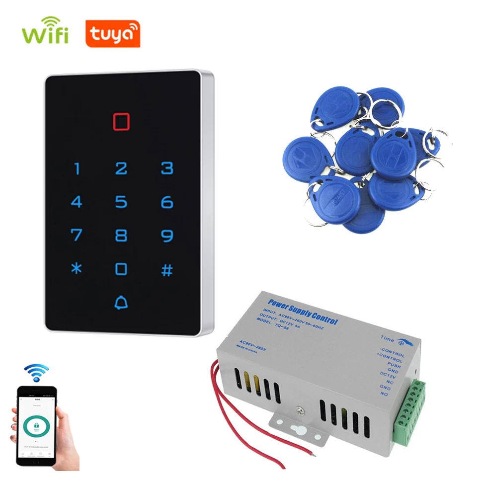 Клавиатура дверного замка с Wi-Fi bluetooth сенсорная подсветка 125 кГц | Безопасность и
