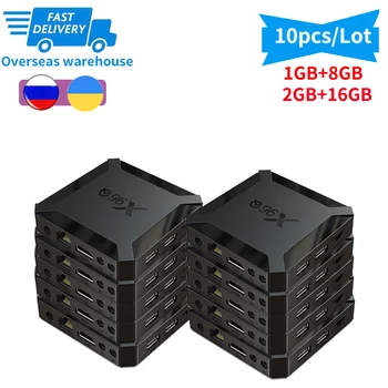 

10pcs X96Q Smart TV Box Android 10 Allwinner H313 quad core 2G 16GB 4k 3d Youtube x96 q mini android tv set top box media player
