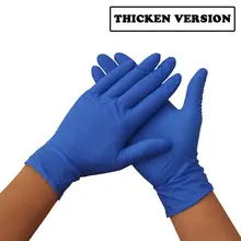 Новинка, 100 шт, синие нитриловые одноразовые перчатки, Ambidextrous, маслостойкие перчатки для медицинского осмотра, эксперимента, исследования, уборка дома